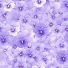 アニメ風の紫のパンジーのテクスチャパターン