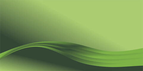 a combination of curved lines and abstract areas of gradient green color and empty space as a background design for placing text or images in graphic designs