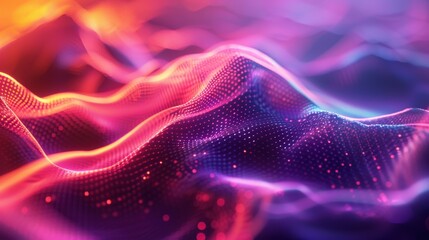 Create a conceptual background with a vibrant online gradient, combining concentrated and blurred areas for a dynamic visual effect