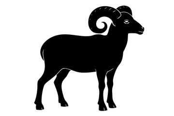 Bighorn sheep, bighorn sheep silhouette vector


