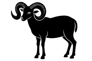 Bighorn sheep, bighorn sheep silhouette vector


