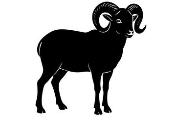 Bighorn sheep, bighorn sheep silhouette vector



