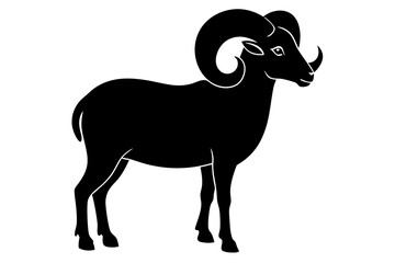 Bighorn sheep, bighorn sheep silhouette vector


