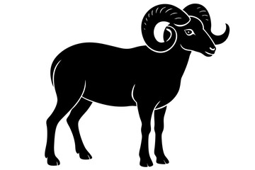 Bighorn sheep, bighorn sheep silhouette vector


