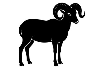Bighorn sheep, bighorn sheep silhouette vector



