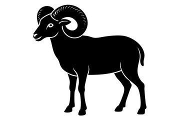 Bighorn sheep, bighorn sheep silhouette vector


