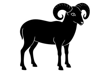 Bighorn sheep, bighorn sheep silhouette vector


