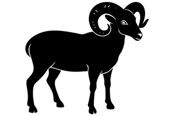 Bighorn sheep, bighorn sheep silhouette vector


