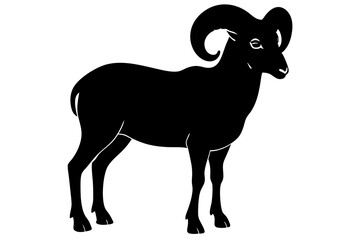 Obraz premium Bighorn sheep, bighorn sheep silhouette vector