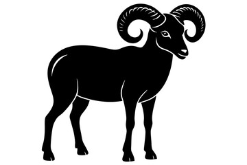 Bighorn sheep, bighorn sheep silhouette vector


