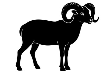 Bighorn sheep, bighorn sheep silhouette vector


