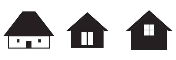 Home icon vector set. House illustration sign collection design eps 10