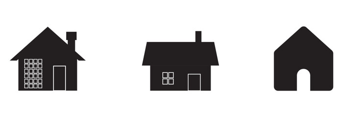  home icons isolated on a white background. House icons sign eps 10