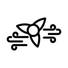 1 wind line icon illustration vector graphic
