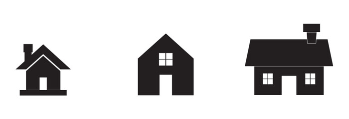  home icons isolated on a white background. House icons sign eps 10