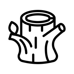 8 tree trunk line icon illustration vector graphic