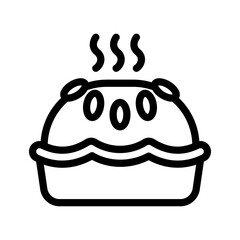 28 pie line icon illustration vector graphic