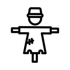30 scarecrow line icon illustration vector graphic