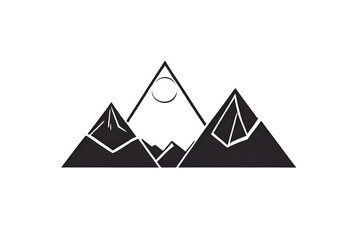 geometric mountain symbol image