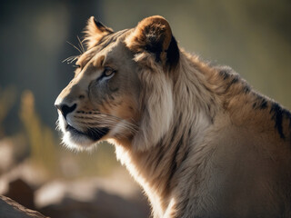 portrait of a lion