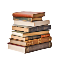 Isolated Clean Pile of Book Transparent PNG Files Graphic Resource