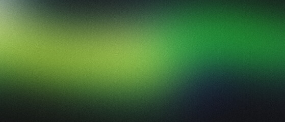 grainy color gradient background,  green yellow illuminated spots on black,  noise texture effect, copy space	