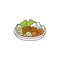 Kawaii Indonesian Food 1 Indonesian Peanut Salad