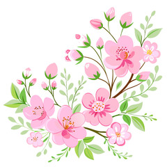 Pink Watercolor Flowers