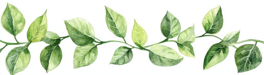 Obraz premium Soybean leaves watercolor design 