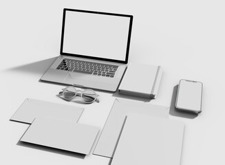 Fototapeta premium Stationary mockup