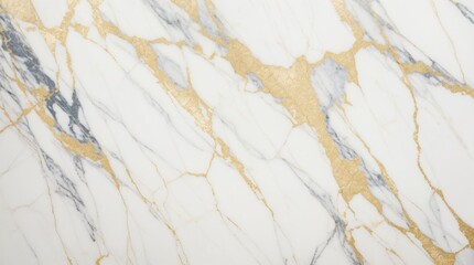 Glamorous white canvas adorned with opulent gold veins in a marble pattern 