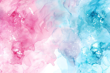 Fototapeta premium pink and blue pastel watercolor background