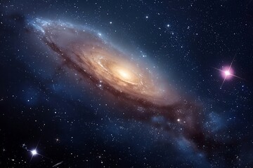 Stars of a planet and galaxy in a free space