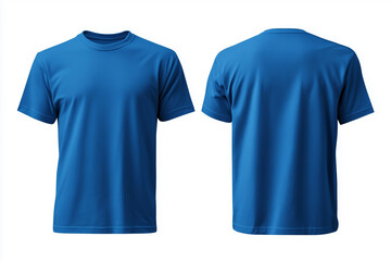 blue shirt with a white collar and a white stripe