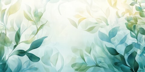 Tranquil Watercolor Kelp Forest with Swaying Fronds - Underwater Marine Flora Artwork for Immersive Decoration, generative Ai