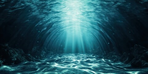 Enchanting Watercolor Underwater Tunnel Exploration - Mystical Marine Adventure with Unique Decor, generative Ai