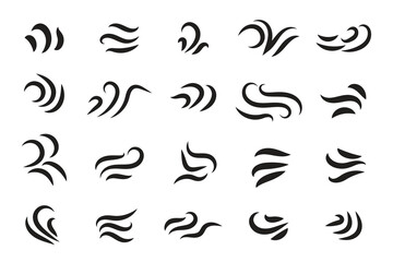 set of hand-drawn Ray Burst Accent Flourish, doodle swashes text elements word emphasis brush stroke, important characters text highlighters accents marks Decorative element 
