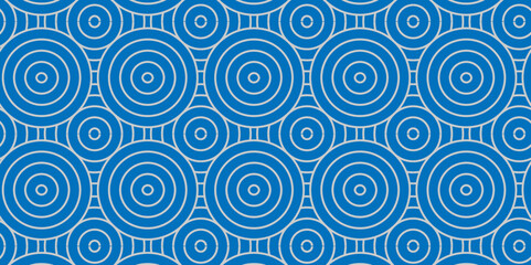 Abstract traditional geometric overlapping creative wave circle minimal lapping textile round vector texture. blue and white fabric element repeat swirl geometrical background.