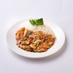 Stir-fried pork with basil