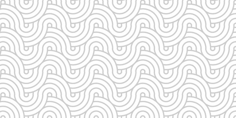 Minimal Vector overlapping Pattern diamond geometric white spiral line waves abstract wave line. seamless white and gray tile stripe overlap creative retro circle line fabric pattern background.