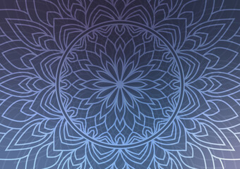 Mandala grey flower blue pattern spiritual background