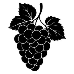Obraz premium Grape icon silhouette vector art illustration
