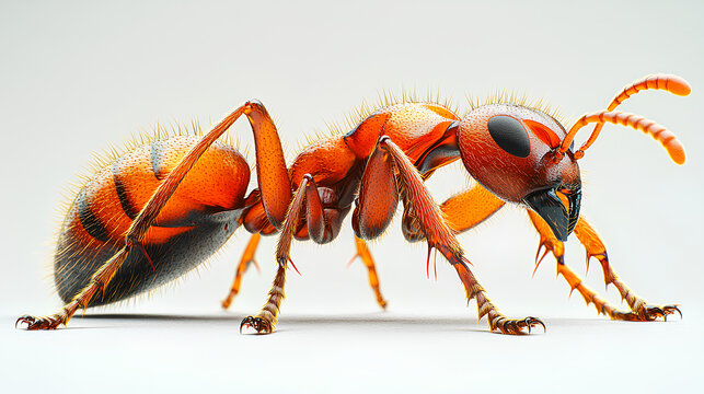 A detailed image of a red and black fire ant