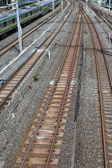 Fototapeta premium Railway tracks with no train