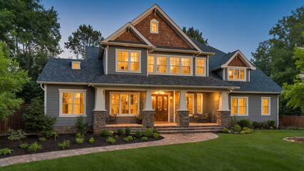 Fototapeta premium Residential Real Estate Selling Houses 