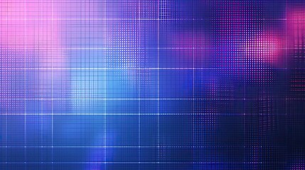 A blue gradient background, purple and indigo colors, featuring grid patterns. The color palette should be vibrant yet harmonious, creating an elegant atmosphere. 