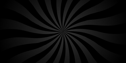 Vintage sun ray black and gray radial spiral sunrise, sunlight creative vector summer sunny. surface panoramic retro sunburst banner, poster, template background.	
