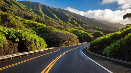 Naklejka premium Beautiful Road to Hana in Maui, Hawaii 