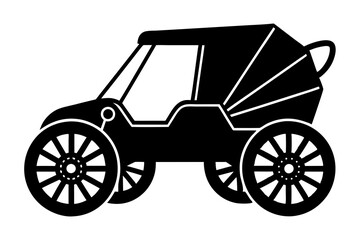 Buggy Silhouette, Amish buggy and Horse Silhouette vector Set, Amish horse Carriage black Silhouette Clip art bundle