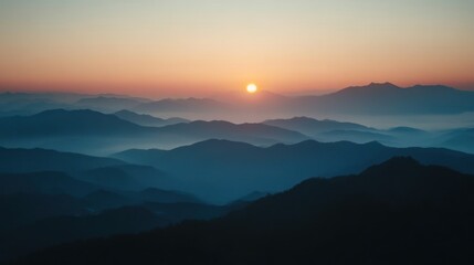 Sunrise Over Mountains